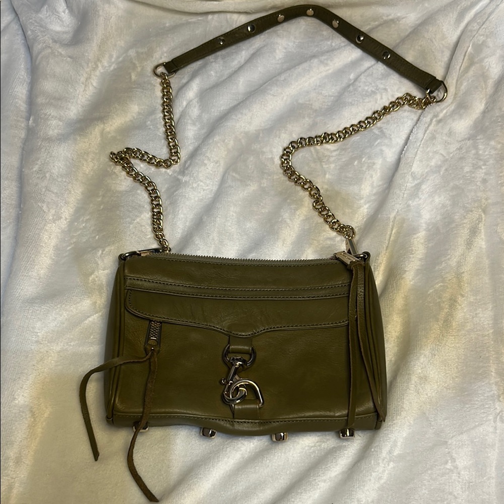Rebecca Minkoff Green Crossbody Bag with Structured Design